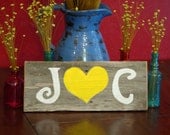 Table Wedding Sign Decorations His and  Her Reception Table sign. Chair Signs Ceremony Sign Initial Heart Wedding Gift. Reception Decor