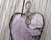 Purple Seaglass Heart Suncatcher Ornament