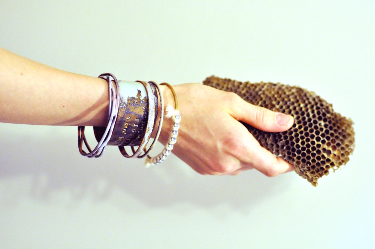 Handcrafted Jewelry - 'BE KIND' Quote Cuff - Poets & Madmen Enamel Bracelet