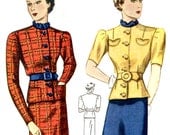 Vintage 1930s Two Piece Dress or Suit Pattern- Size 12- Bust 30- Simplicity 2330