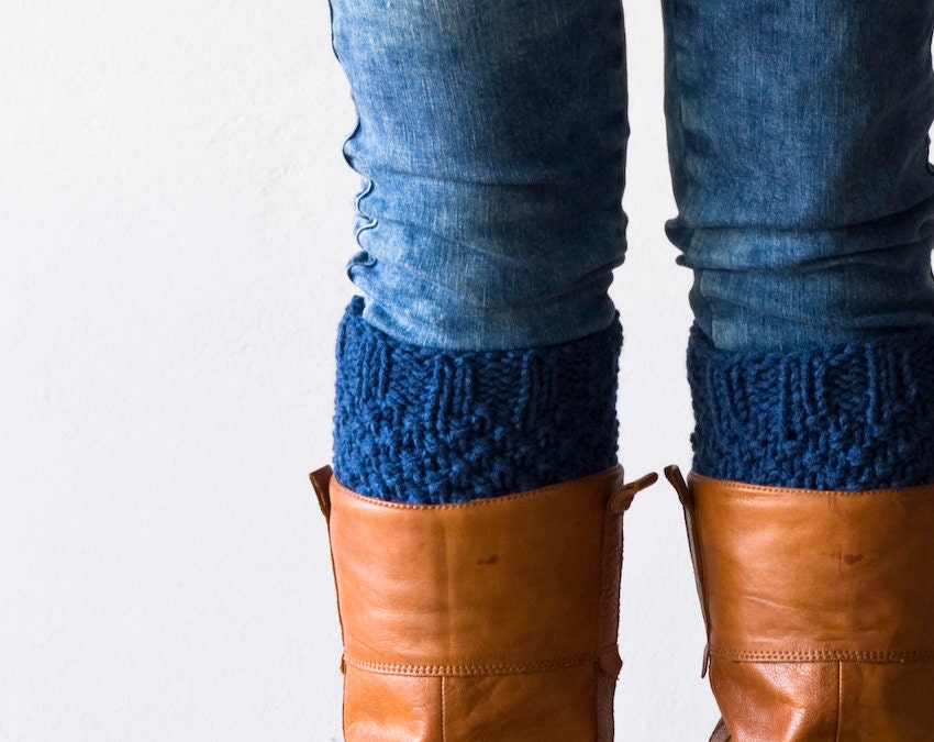 Blue boot cuffs,green boot toppers