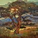 End With A Flourish - Giclee Art PRINT of Original Painting matted 16x20 by Jan Schmuckal