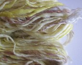 handspun yarn LEMON MERINGUE PIE hand dyed 3 oz  75 yds