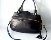SALE - Ready to ship - SP12 Bag in black leather
