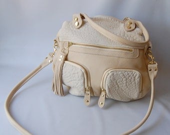 SALE - 6 pocket Shikotsu bag in ivory/cream