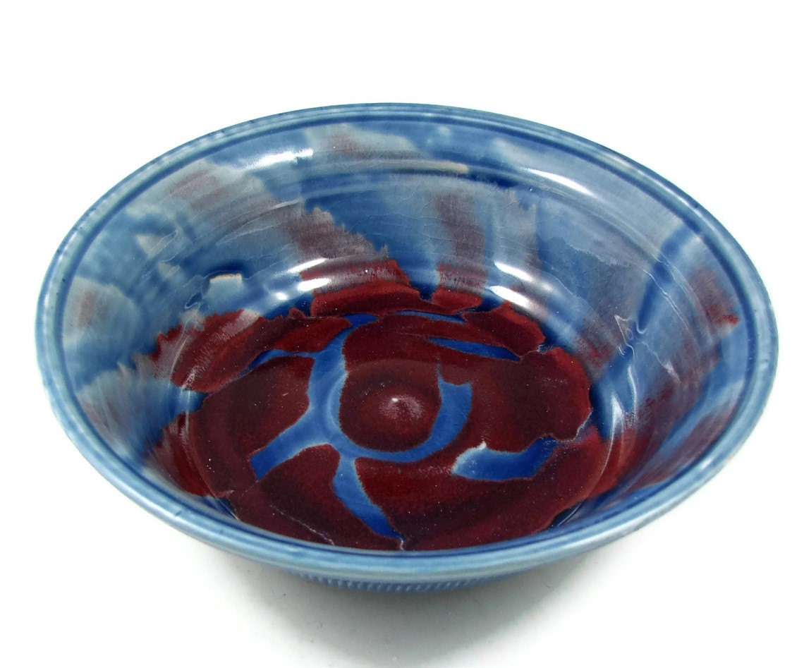 Large Porcelain Serving Bowl - Decorative Art Vessel - Handmade Wheel Thrown Ceramic Pottery Bowl - Ships Today