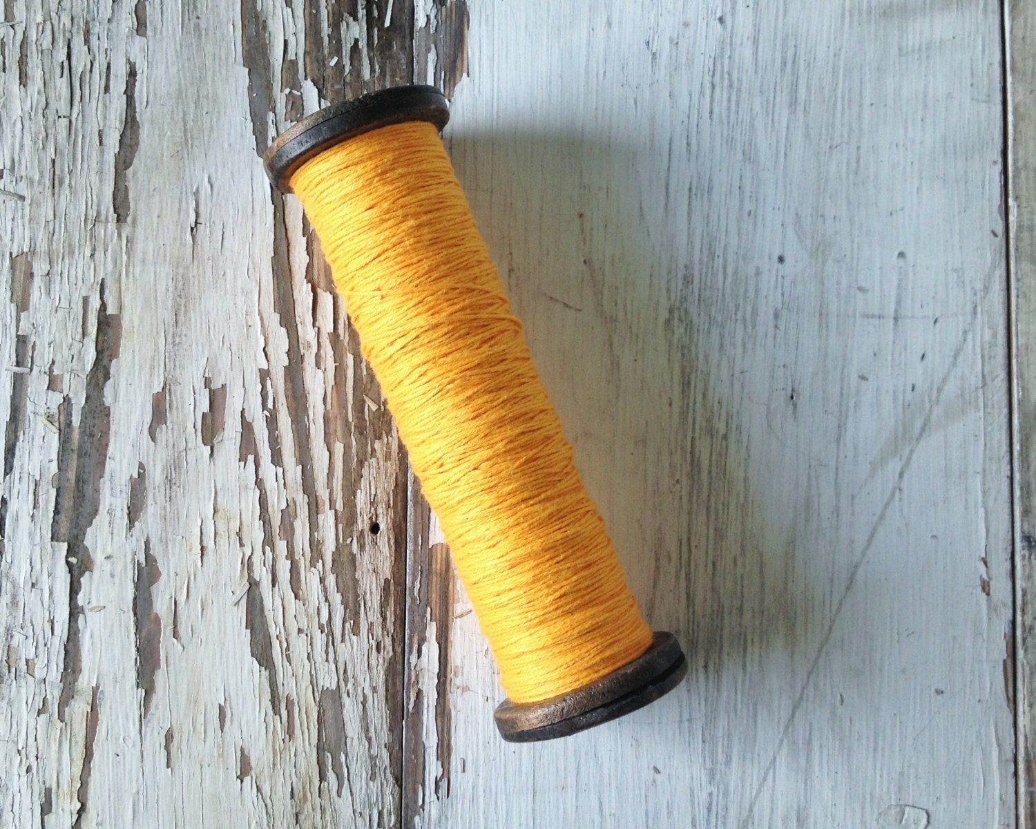 Solid Baker's Twine, Orange, vintage spool