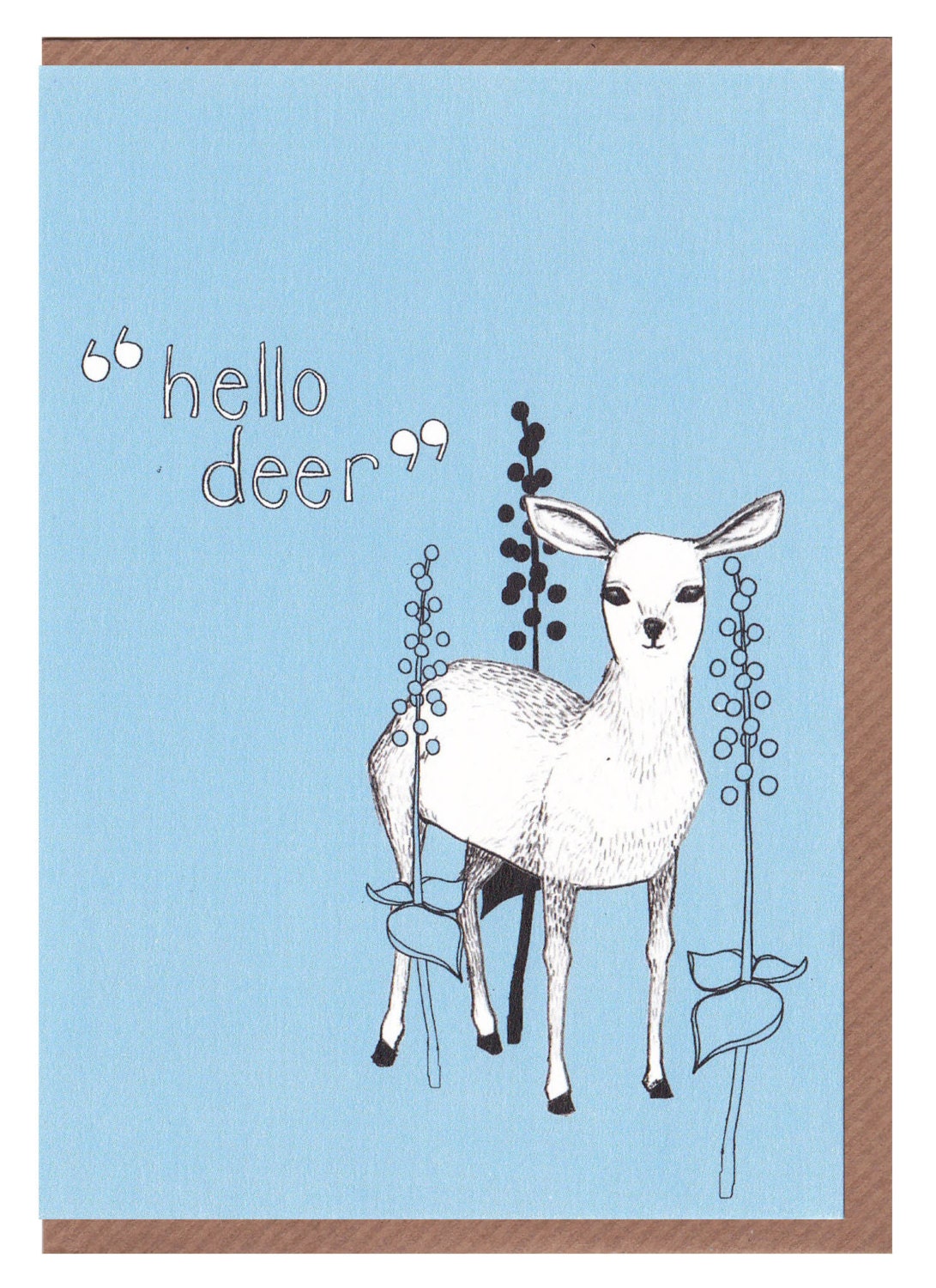 hello deer...greetings card