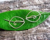 40% OFF with coupon code (2013SALE40) - Sterling Silver Earrings - Spiral Leaf