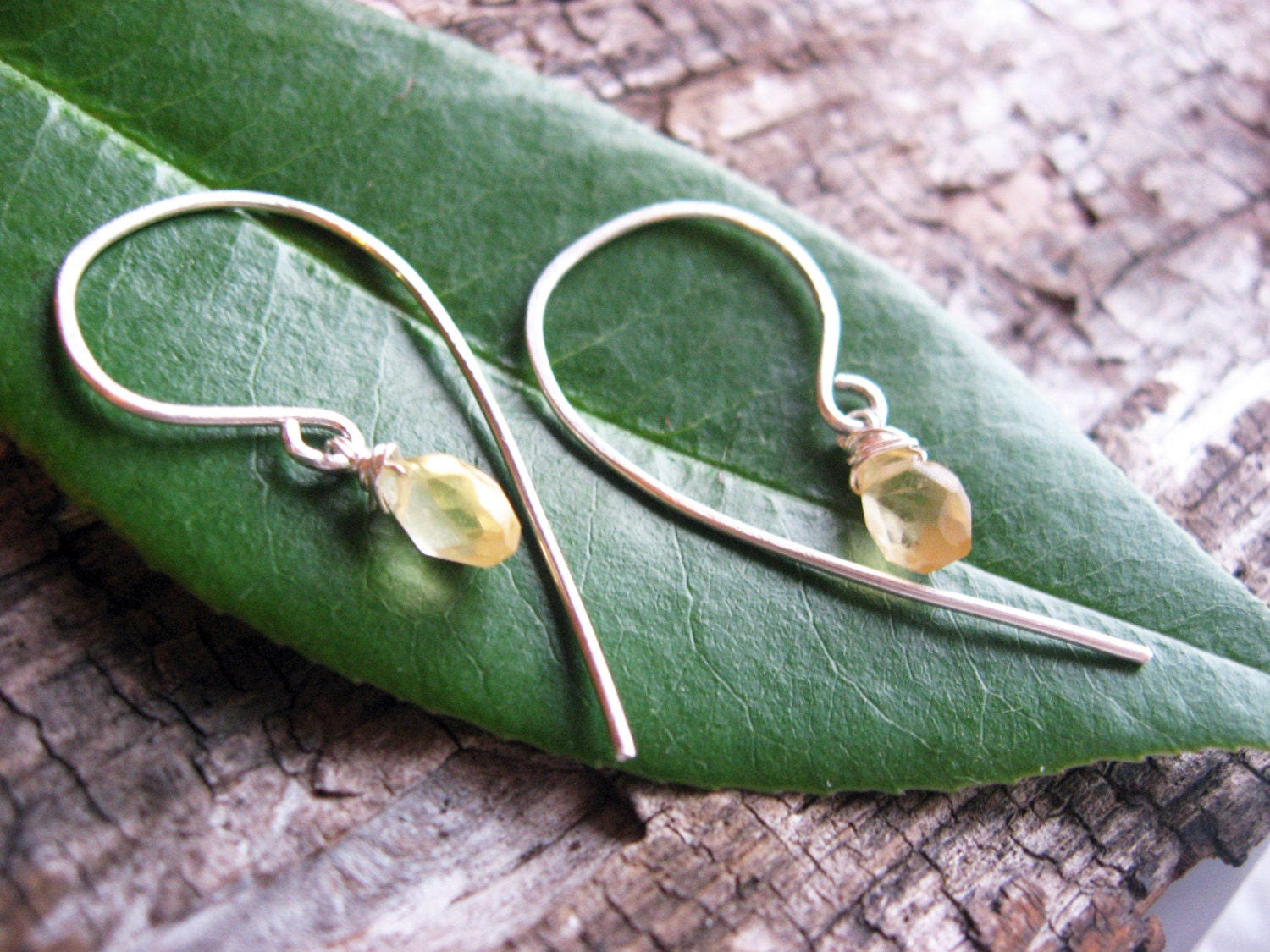 40% OFF with coupon code (2013SALE40) - Sterling Silver Rapunzel Earrings - Citrine