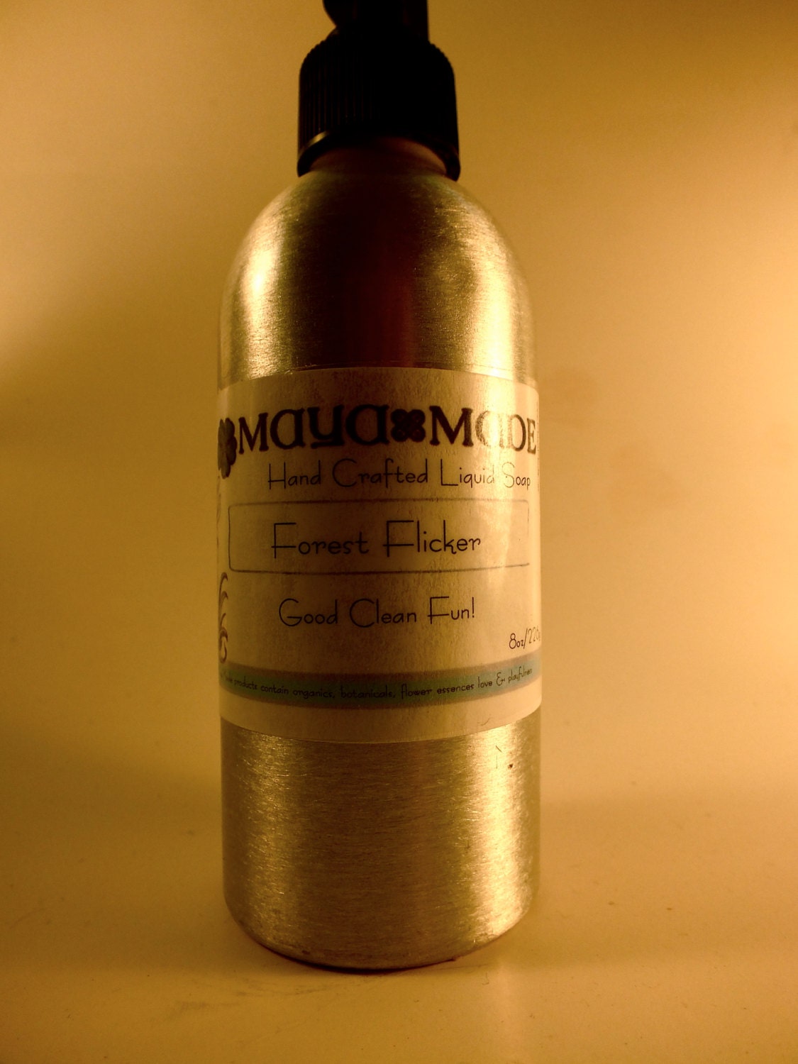 Forest Flicker liquid soap kid formulation, safe, natural, organic ingredients & vegan, makes washing fun, fragrance free or pick a scent.