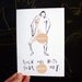 Naughty Hand coloured Greetings Card. Rock Out With Your   .........  Out. WARNING - NAUGHTYNESS.