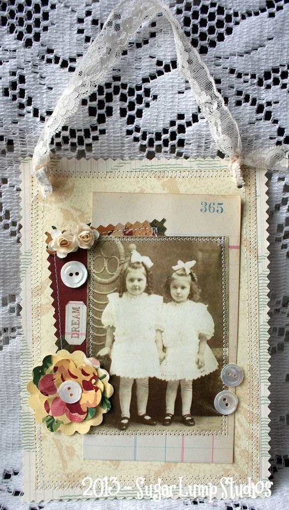 SUMMER DREAMS Altered Collage Banner with Wallpapers Collage Images and embellishments