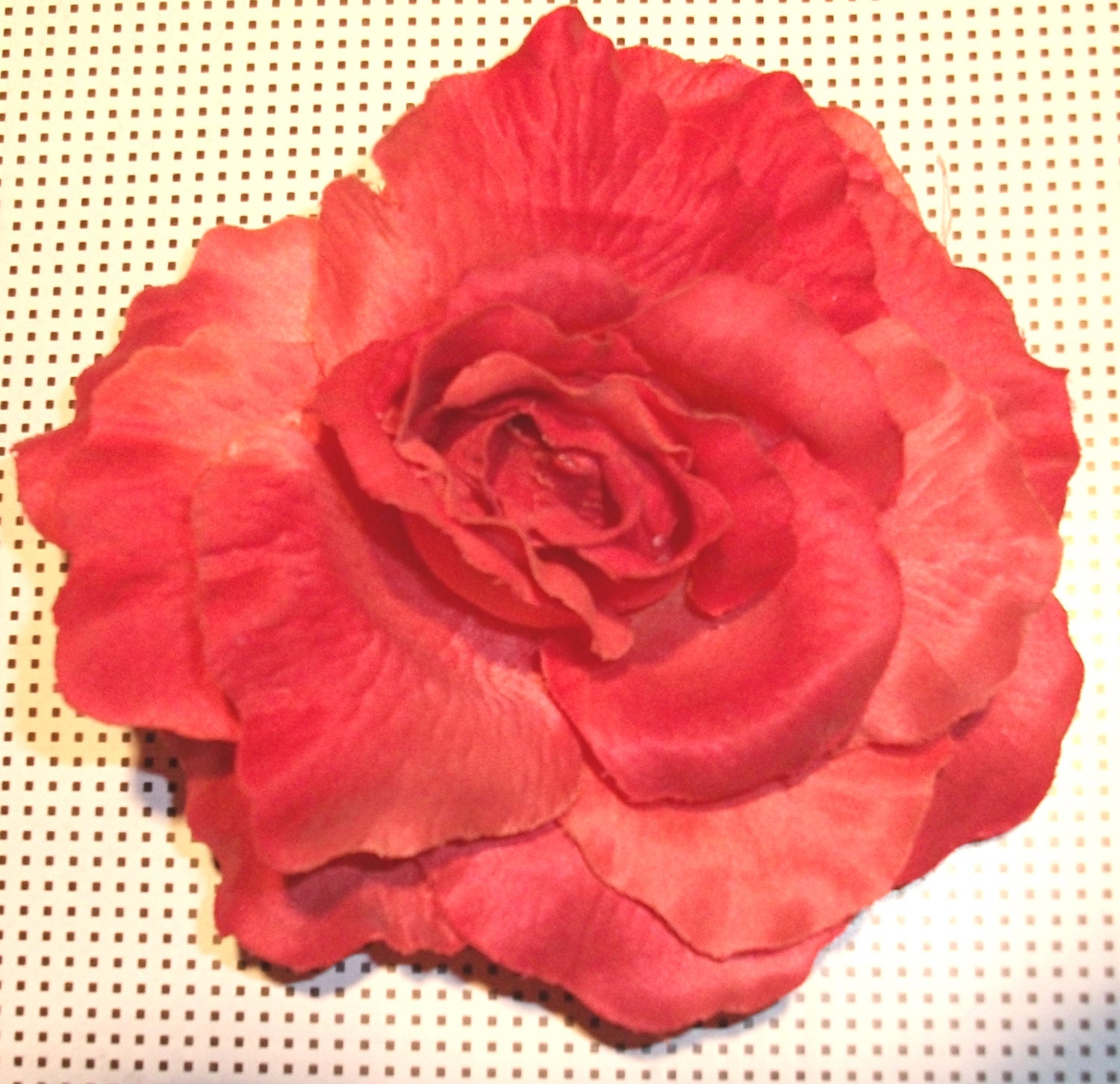Zarifa - Large Salmon Rose Hair Clip