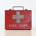 Vintage Fire Department First Aid Case