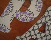 Reserved for Amanda Pottery Barn Kids Dahlia Custom Handpainted Decorative Wooden Letters for Nursery
