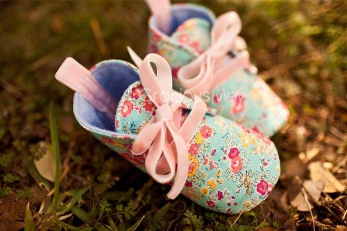 Pink Shortcake Booties - Liberty of London Baby Shoes