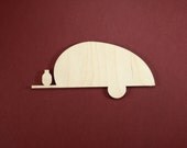 Teardrop Camper Shape Unfinished Wood Laser Cut Shapes Crafts Variety of Sizes