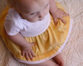 Baby Skirt in Soft Yellow Dotted Swiss