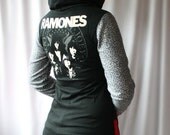 leopard Ramones zip punk hoodie - smarmyclothes diy punk
