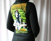 lime zebra Nekromantix psychobilly punk hoodie - smarmyclothes diy punk