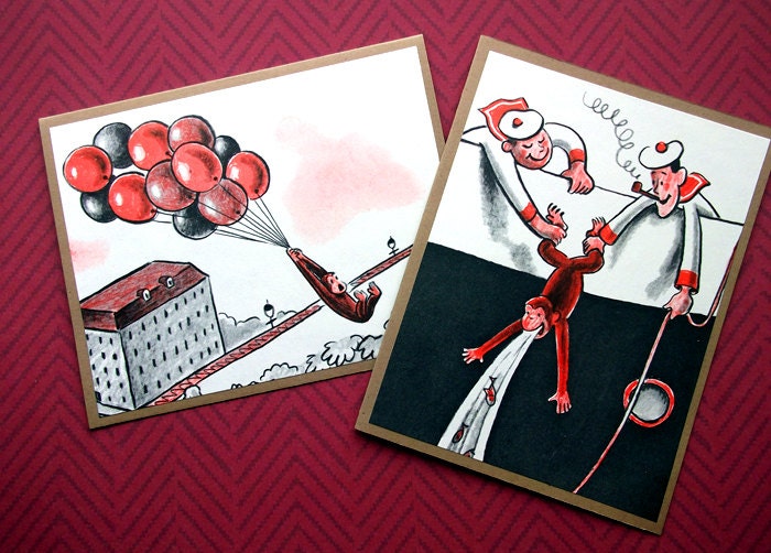 Curious George Note Cards  - Set of 6
