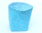 Reversible Drawstring Knitting bag or small project bag Kip bag Blue Dragonfly