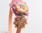 peachy spring headband