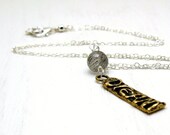 Modern Mixed Metals Pendant Necklace / Gemstone Simple Pendant Necklace / Modern Pendant Necklace / Urban / Mothers Day