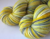CLEARANCE - Hand Dyed Yarn, Blue Faced Leicester, BFL Wool, Sport Weight, 300 yards/ 4 oz  ,Waiting For My Sun
