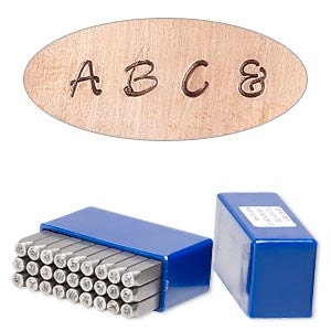 Metal Stamp Set 3mm Modern Font uppercase alphabet letters A-Z and & Symbol Steel Set Free Domestic Shipping