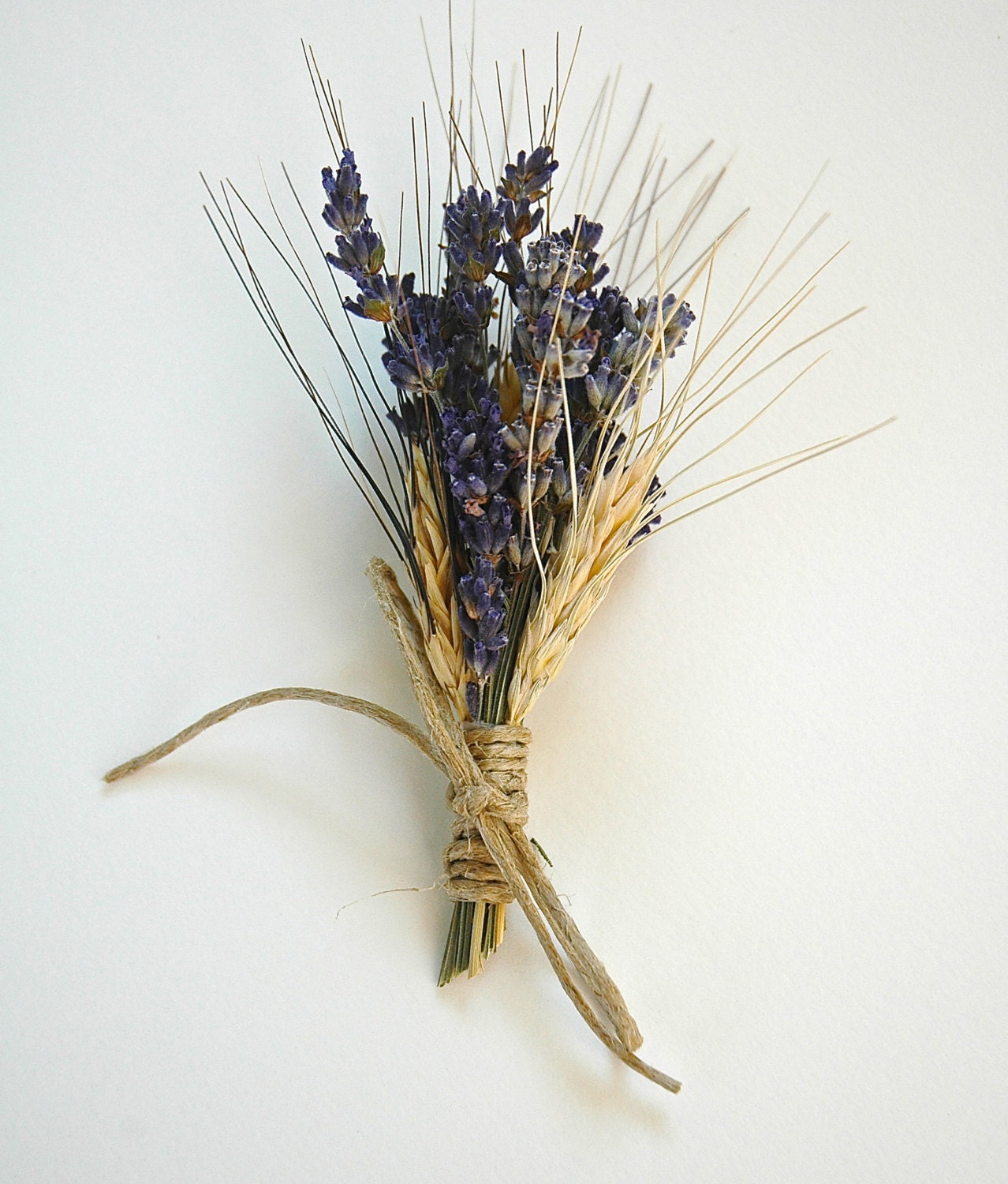 Custom Lavender  and Wheat Boutonnieres or Corsages