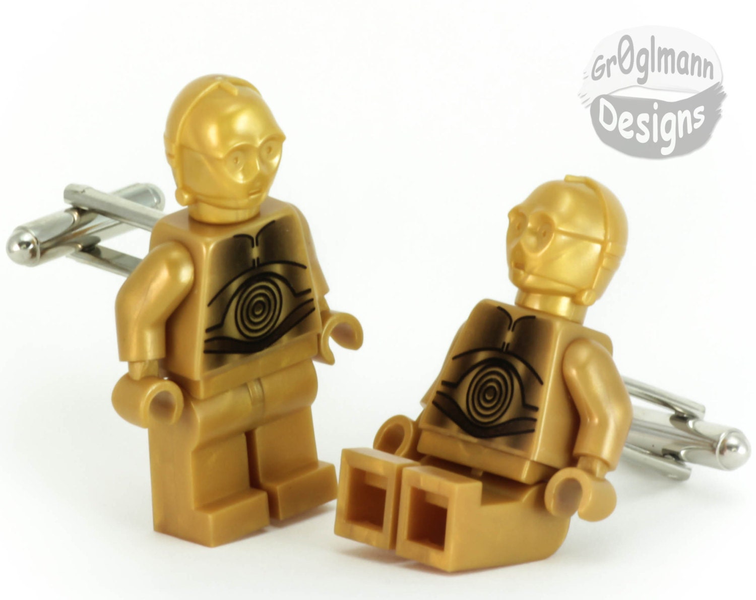 Star Wars C-3PO Cufflinks :) made with LEGO bricks