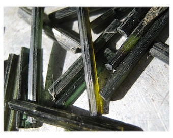 Green Tourmaline Needles - Natural Tourmaline