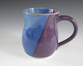 Ceramic Mug in Purple and Blues