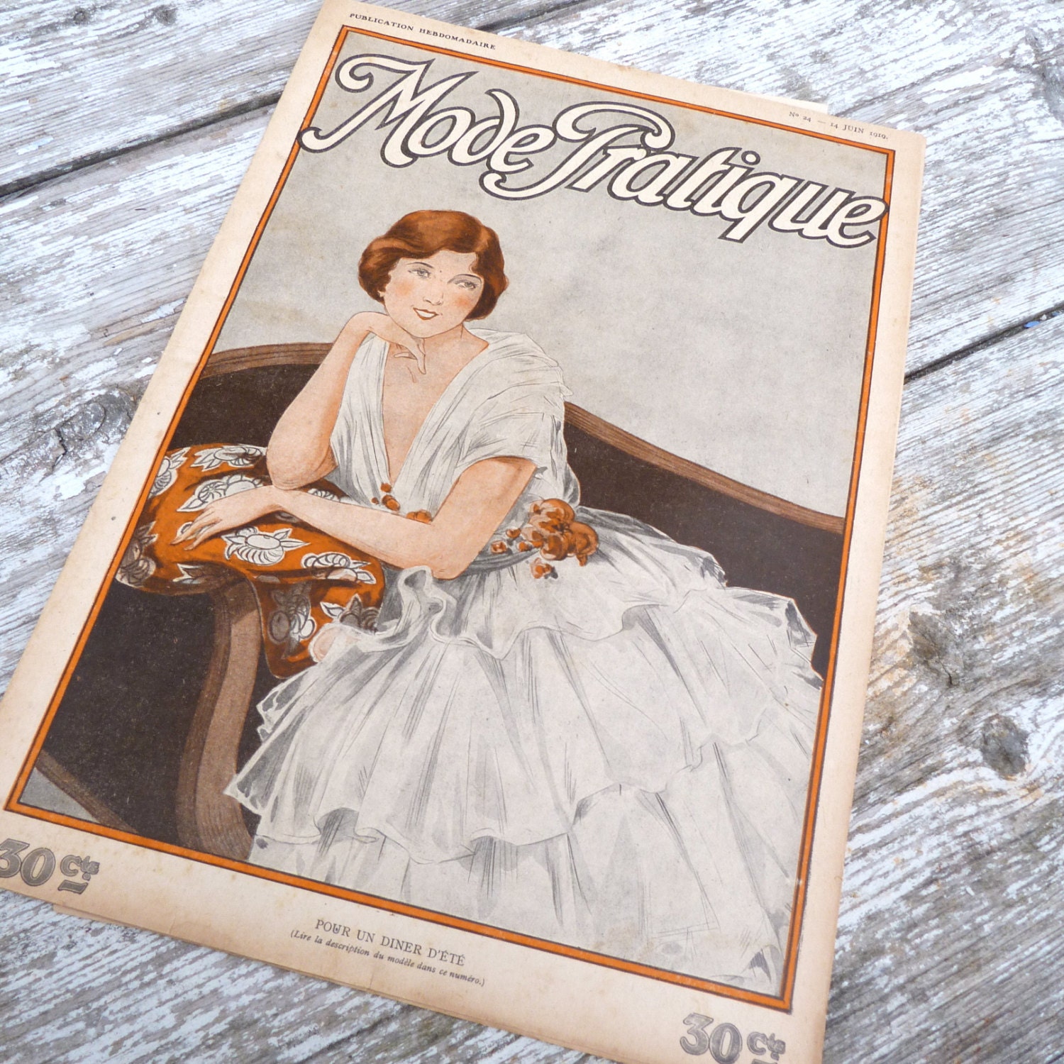 Vintage 1919 French Fashion  issue Edwardian  magazine publication and patterns