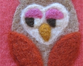 Owl Heirloom Cashmere Blanket - Made to Order - Owl & Mushroom appliques - made from Upcycled Cashmere Sweaters - Great Baby Gift