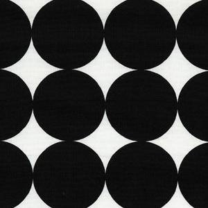 Decorative Throw Pillow Cover, Michael Miller Fabric, Disco Dot, Black White - 20 x 20"