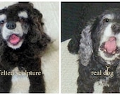 Needle Felted Dog / Custom Pet Portrait  / poseable by Fiber Artist GERRY
