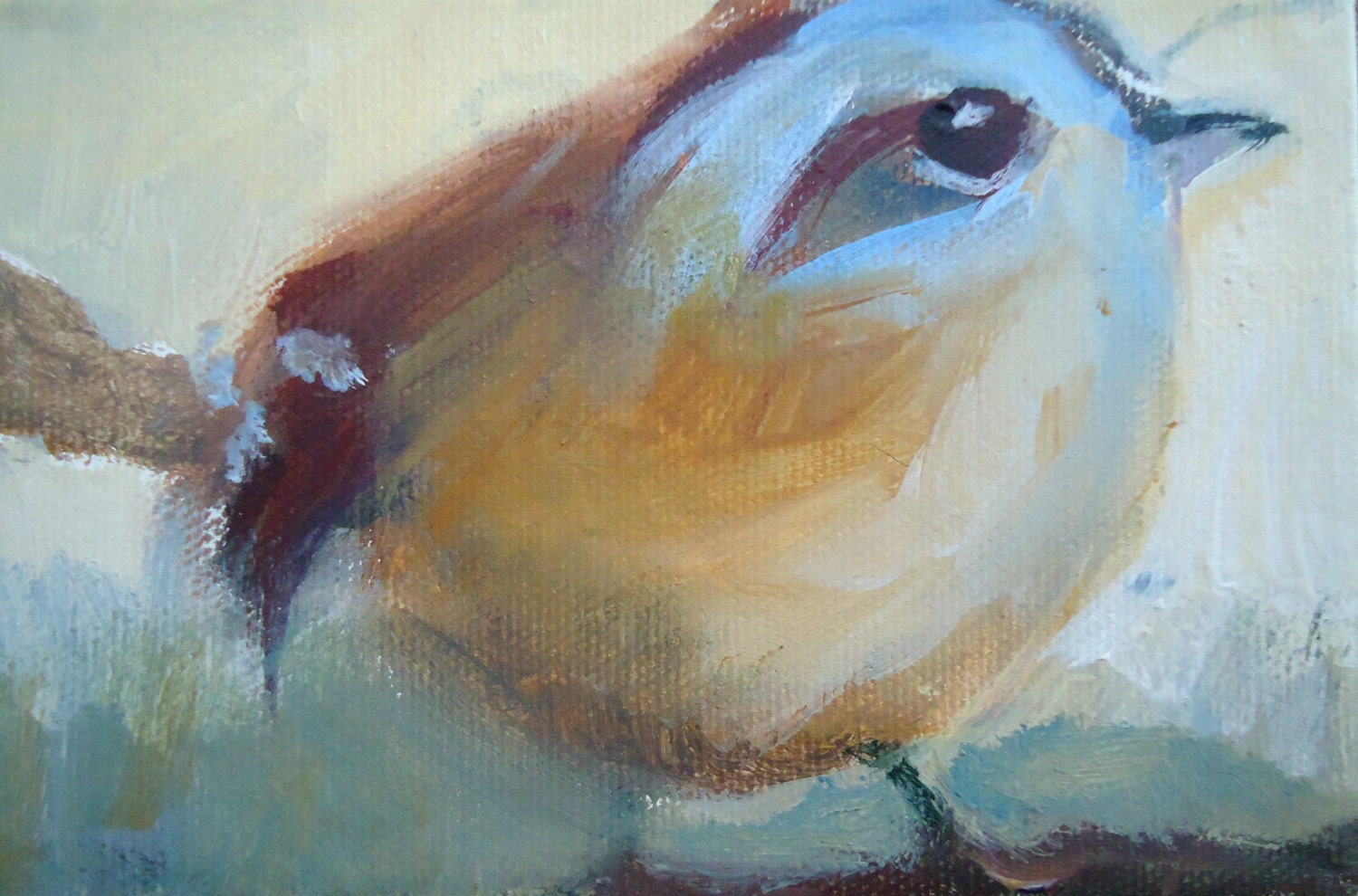 Fluidity- Original painting of Carolina Wren