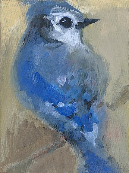 Slant- Giclee print of Blue Jay