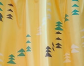 Yellow Shower Curtain with Alpine print