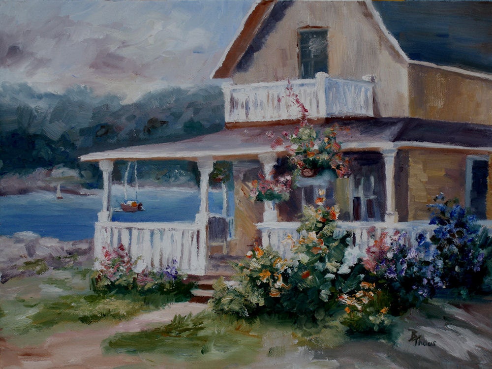House In Martha's Vineyard Original Oil Painting