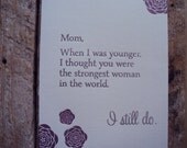 Letterpress Mother's ...