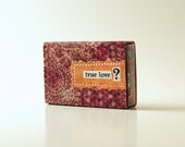 miniature matchbox  mixed media pocket valentine collage