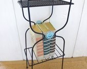 Mid Century Modern Eames Atomic Starburst Metal LP Record Album / Telephone / Smoking/ Magazine Stand Table