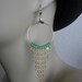 Hoop Chain Earrings - Emerald