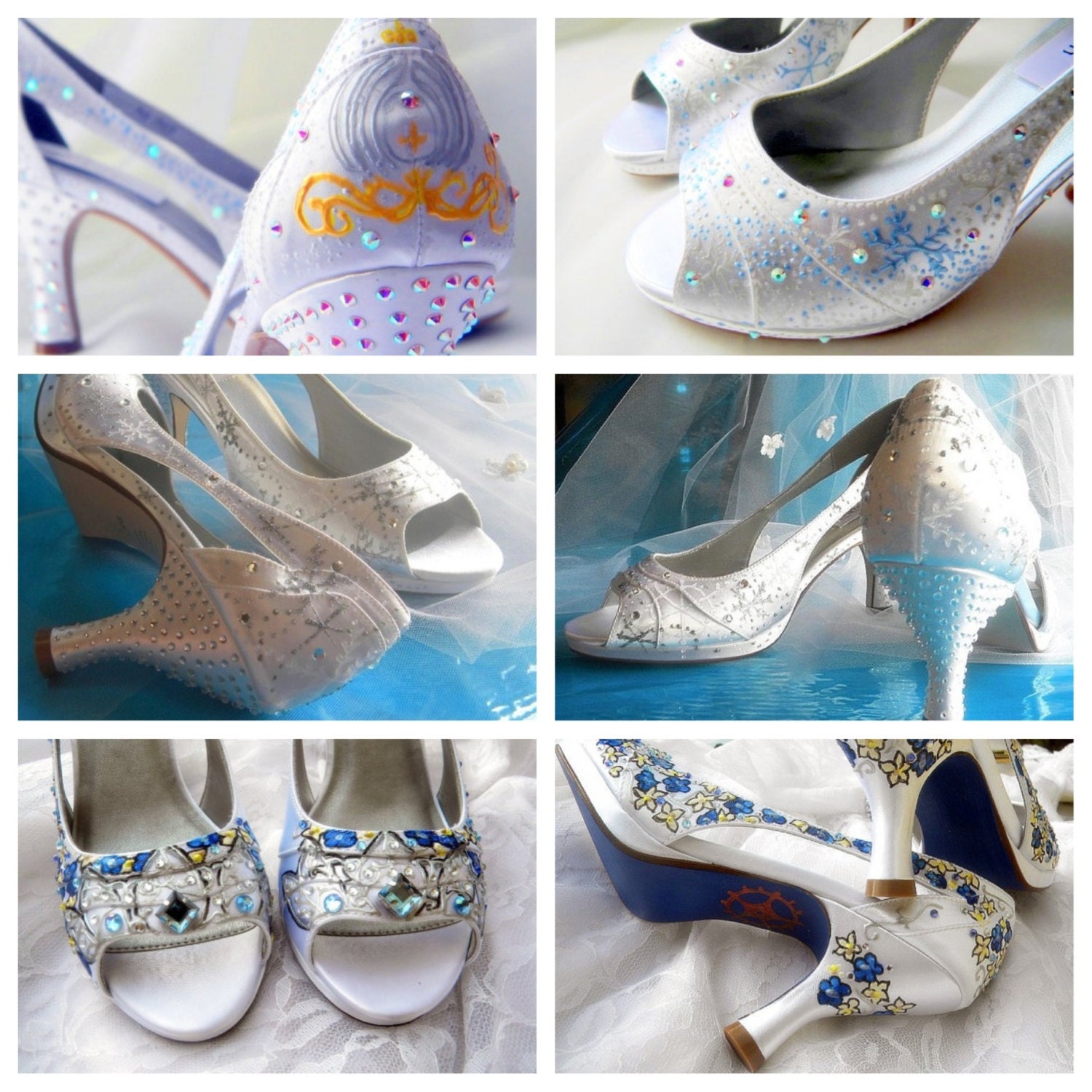 Design your own Snowflake Wonderland  Wedding Shoe sparkle custom