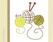 Knit Happens - Funny Card - Thinking of You Card - Funny Card