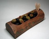 Natural Rustic Wooden Greek Olive Tray by Tanja Sova